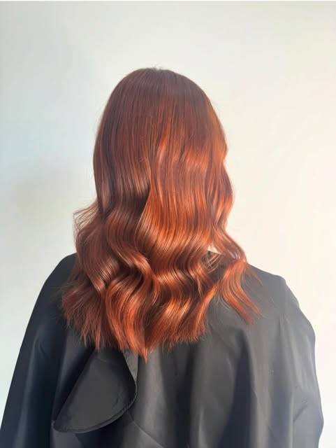 Warm autumn copper colour