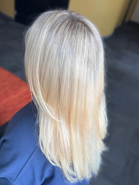 A bright blonde colour transformation at Taboo on Ripon